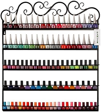 Nail Polish Rack Wall Mounted, 6 Sets Metal Essential Oil Organizer ...