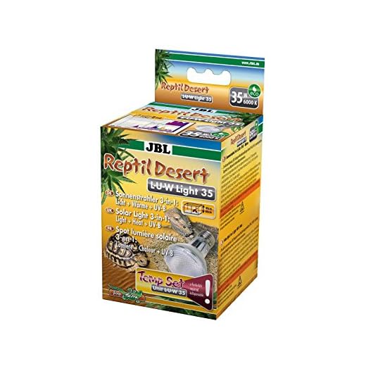 JBL ReptilDesert L-U-W 61892 Spot-Sonnenstrahler für Wüstenterrarien, Aluminium, 70 W