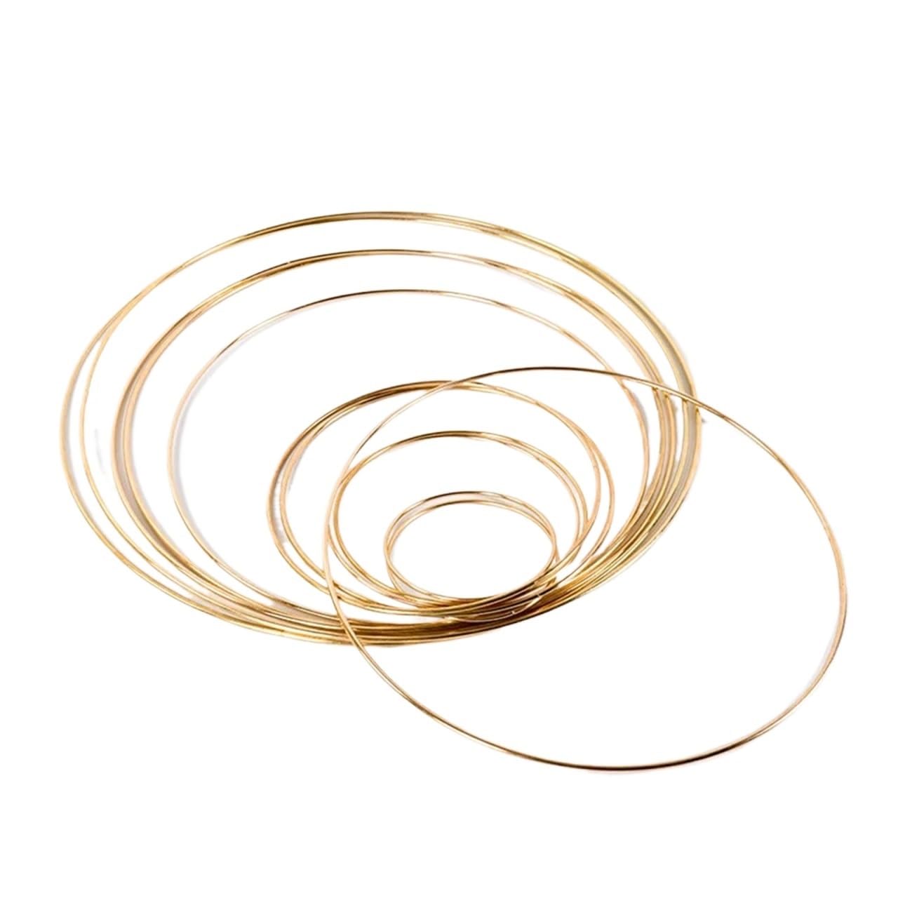 Craft Rings 8pcs 10-40cm Metal Hoop Wreath Frame Wire Ring Flower Garland Holder Rings DIY Macrame Floral for Wedding Decoration Dream Catcher(B06)