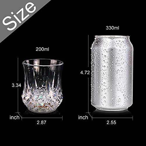 Led Cups 2Win2Buy 4 Pack Flashing Light Up Automatic Water Activated Color Changing Wine Whisky Beer Cola Juice Drinkware Mugs Shot Glass For Bar Disco Night Club Party Halloween Christmas, Set Of 4 #TOP1