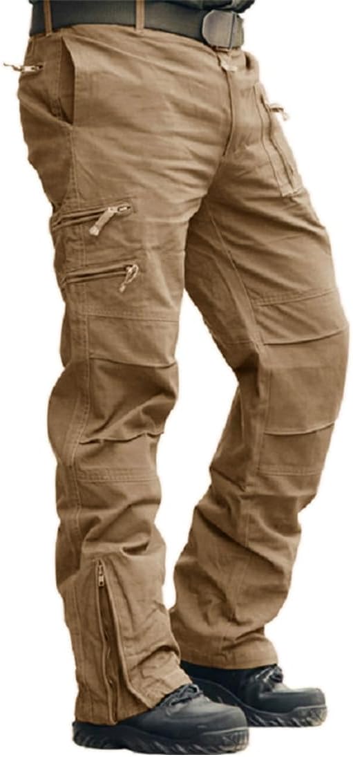 Mens Tactical Cargo Pants Ripstop Cotton Military Hiking Work