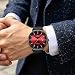 Imagen de LIGE Reloj Hombre Cuarzo Ultrafino Acero Inoxidable Resistente Negro Rojo
