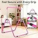 WATBKHE Kids Gymnastics Bar Gymnastic Equipment for Home Adjustable Height Gymnastic Training Bar Gymnastic Stuff for 3-7 Years Old Girls (Basic- Pink)