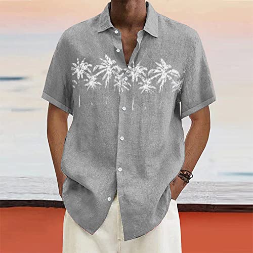 Shirts for Men Cuban Shirts Guayabera Button Down Shirt Short Sleeve Summer Hawaiian Shirt2