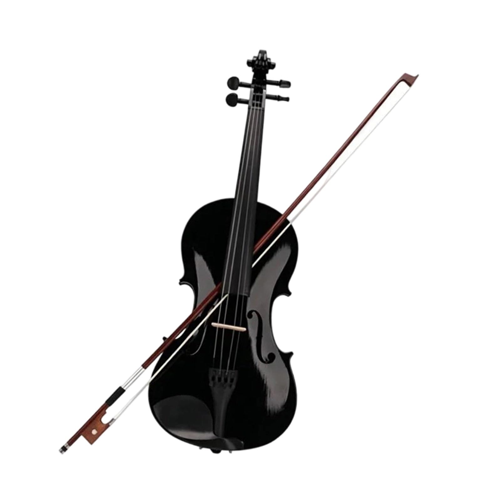 Conjunto De Violín Negro Madera Maciza 4/4 Violín Profesional | Un instrumento de nivel profesional adecuado para principiantes.