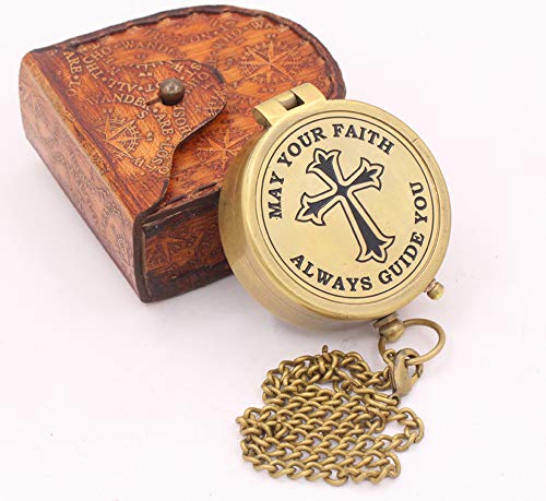 Roorkee Instruments India Engraved Compass, Confirmation Gift Ideas, Baptism Gifts