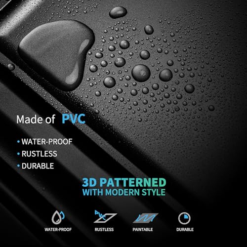 Image of Art3d PVC Ceiling Tiles, 2'x2' Plastic Sheet in Black (24-Pack)