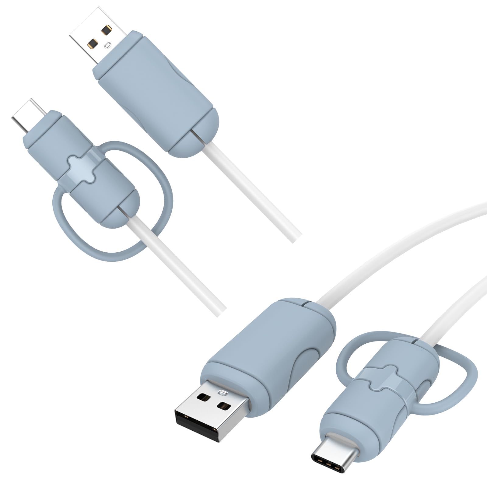 8 Protecteurs De Câble Silicone YIMATEECO - Double Embout Pour Câbles Charge IPhone, Samsung - Anti-casse, Prolonge Durée De Vie