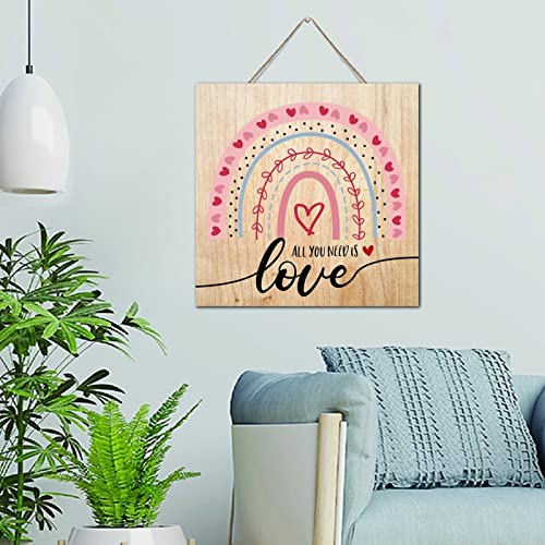 Cadre bois All You Need Is Love déco de table stable et murale