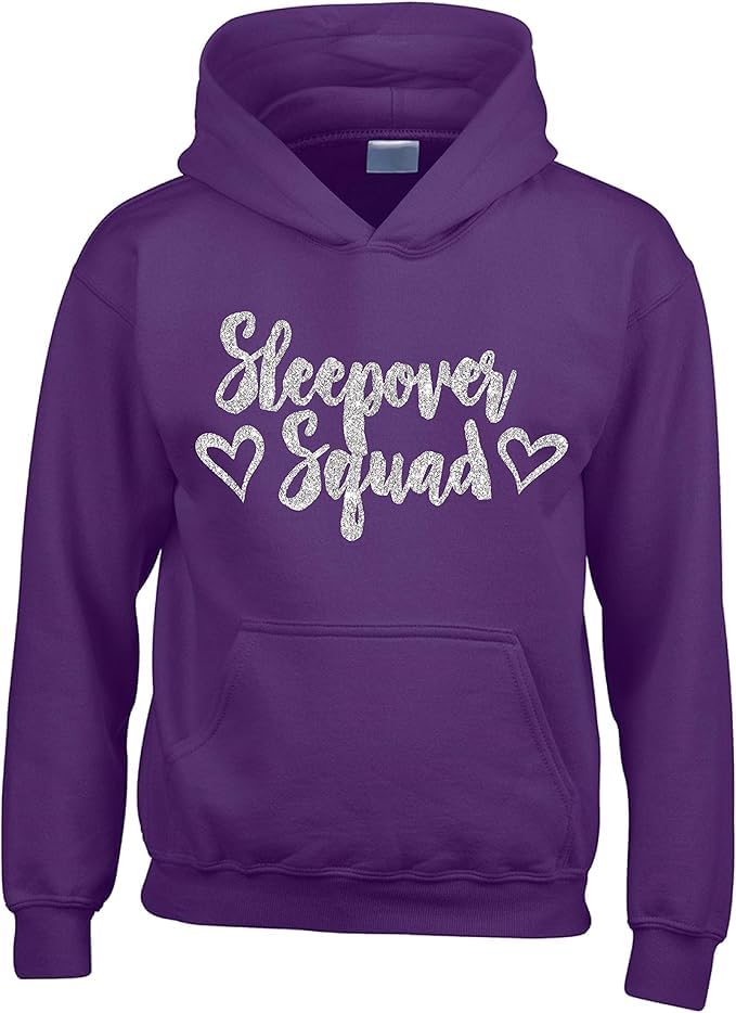 Sweat à capuche violet Sleepover Squad idée cadeau fille S