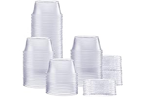 Comfy Package 3 oz Portion Cups with Lids (100 Count)