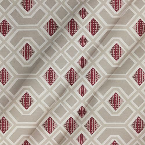 Tissu coton Majestic Giftware CFH H20-Rouge 0,9 m coupon pour couture
