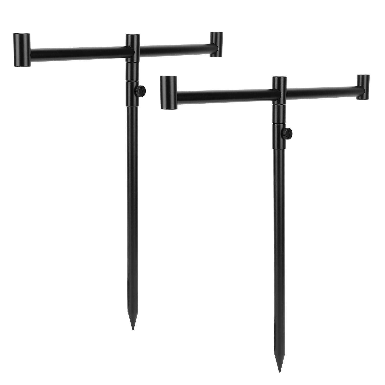 Angelrutenständer aus Aluminiumlegierung, tragbar und stabil, mit M3/8-Gewinde, 2-teiliger Verstellbarer Angelrutenhalter für den Boden