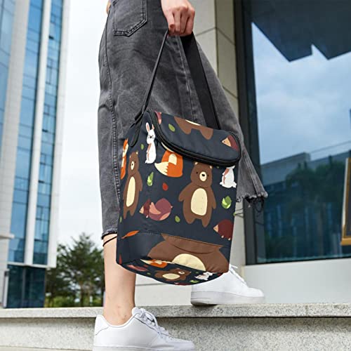 Bolsa de almuerzo bonita con estampado de animales duradera 7