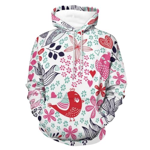 Hoodie imprimé poussin UMENG pull doux pour week-end détente