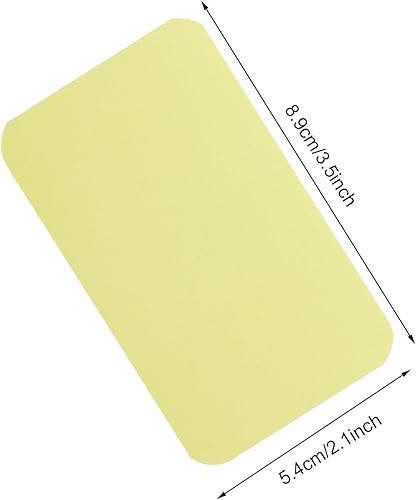 Miniatura 2 de Penta Angel 100 tarjetas de papel en blanco para notas, manualidades, pequeñas tarjetas de mensajes de negocios de palabras pequeñas (amarillo claro)