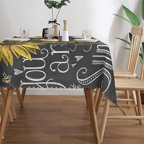 Nappe rectangulaire tournesol lavable table a manger table basse - 4