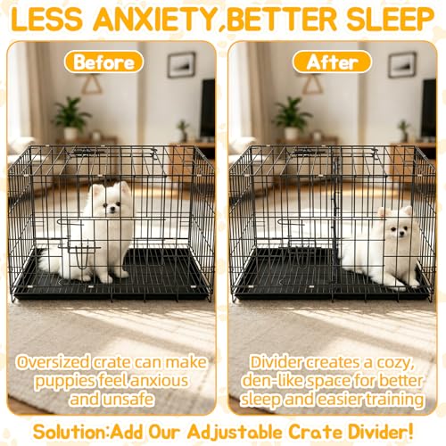Panneau de séparation de cage pour chien réglable en métal 43cm