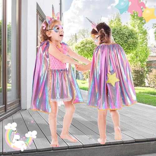 Disfraz de unicornio para niñas con falda tutu y capa miniatura 6