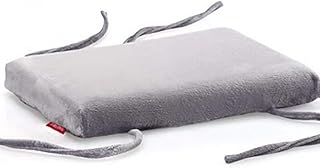 ZHUAN No-diseño De La Correa del Resbalón Almohadilla del Asiento De La Heces,Rectángulo Esponja Cojines De Silla Larga,Zapato Cambio De Taburete Cojín con Corbatas Gris 34x24cm (13x9inch)