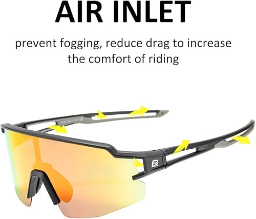 Miniatura 4 de ROCKBROS Gafas de sol polarizadas para hombres y mujeres, protección UV, gafas de sol de ciclismo deportivas