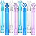 32 Pcs Snowflake Bubble Wand Bulk for Kids, 4 Color Mini Snowflake Party Favor, Valentine's, Goody Bag Stuffers, Classroom Exchange Prizes, Birthday Gift, Pinata, Winter Themed Toy for Girl Boy - Image 5