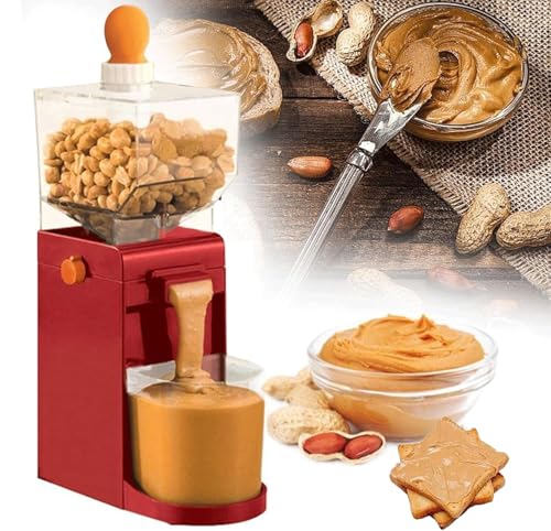 yampiyt 110V-220V 500ml Home Mantequilla de Cacahuete, Almendras Mantequilla de Cacahuete Máquina Eléctrica de Moler Mecanismo Procesador de Alimentos con Base Antideslizante Entrada Reloj Arena