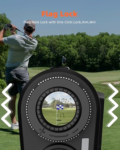 Image of Dormie Golf Rangefinder with Slope,800 Yards Laser Range Finder Golfing,Aluminum Alloy Body,Flag Pole Locking Vibration,Slope Compensation,6X Magnification Rangefinder with Magnet