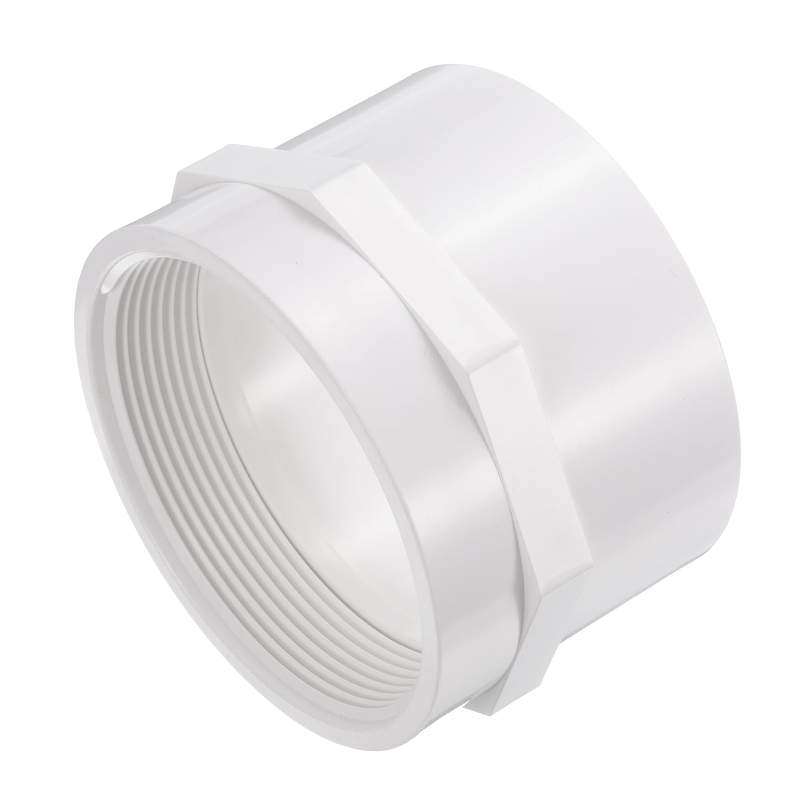 Adaptador de rosca hembra NPT de 4" en PVC para unión deslizante de dos vías