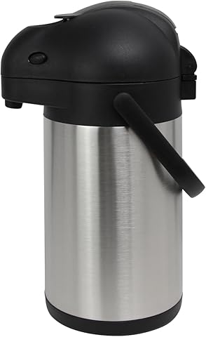 METRO Professional Jarra Térmica con ispensador, Acero Inoxidable 18/8, 20 x 15.5 x 33 cm, 1.9 L, Plateado