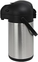 METRO Professional Airpot Caraffa con Pompa ad Aria compressa | Brocca Termica Isolata, Thermos, Acciaio Inox, Adatto Anche per Uso Commerciale (1,9 Litri)