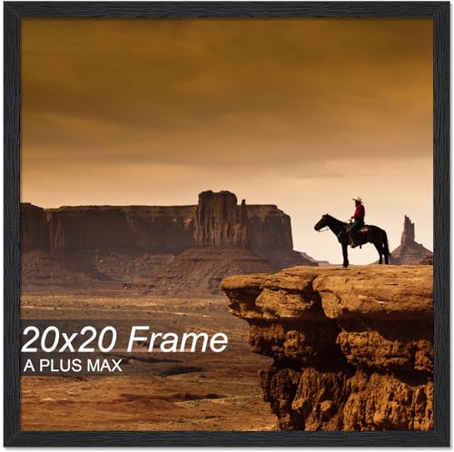 A PLUS MAX Square 20x20 Frame, Black Engineered Wood...