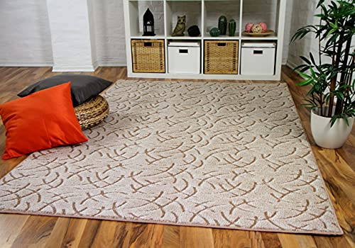 Snapstyle Frieda - Perfil de Contorno Alfombra de Pelo Largo y denso - Beige - 17 tamaños Cover