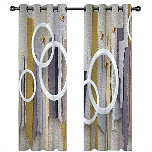 Rideaux occultants 100% polyester isolant thermique à oeillets 3D - 5