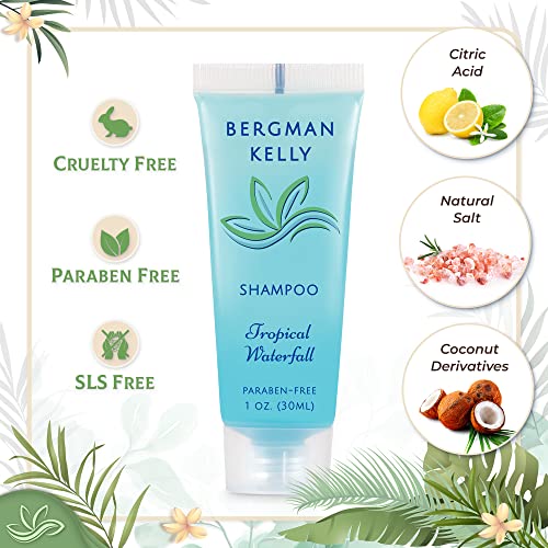 Bergman Kelly Travel Shampoo And Conditioner Set (1 Fl Oz, 100 Pieces, Tropical Waterfall), Delight Your Guests With An Invigorating And Refreshing Hotel Toiletries And Guest Hospitality In Bulk #TOP1