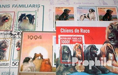 Motives 10 Various Dogs minisheets Dogs-minisheets 10 (Stamps for Collectors) Dogs/Wolves/Hyenas
