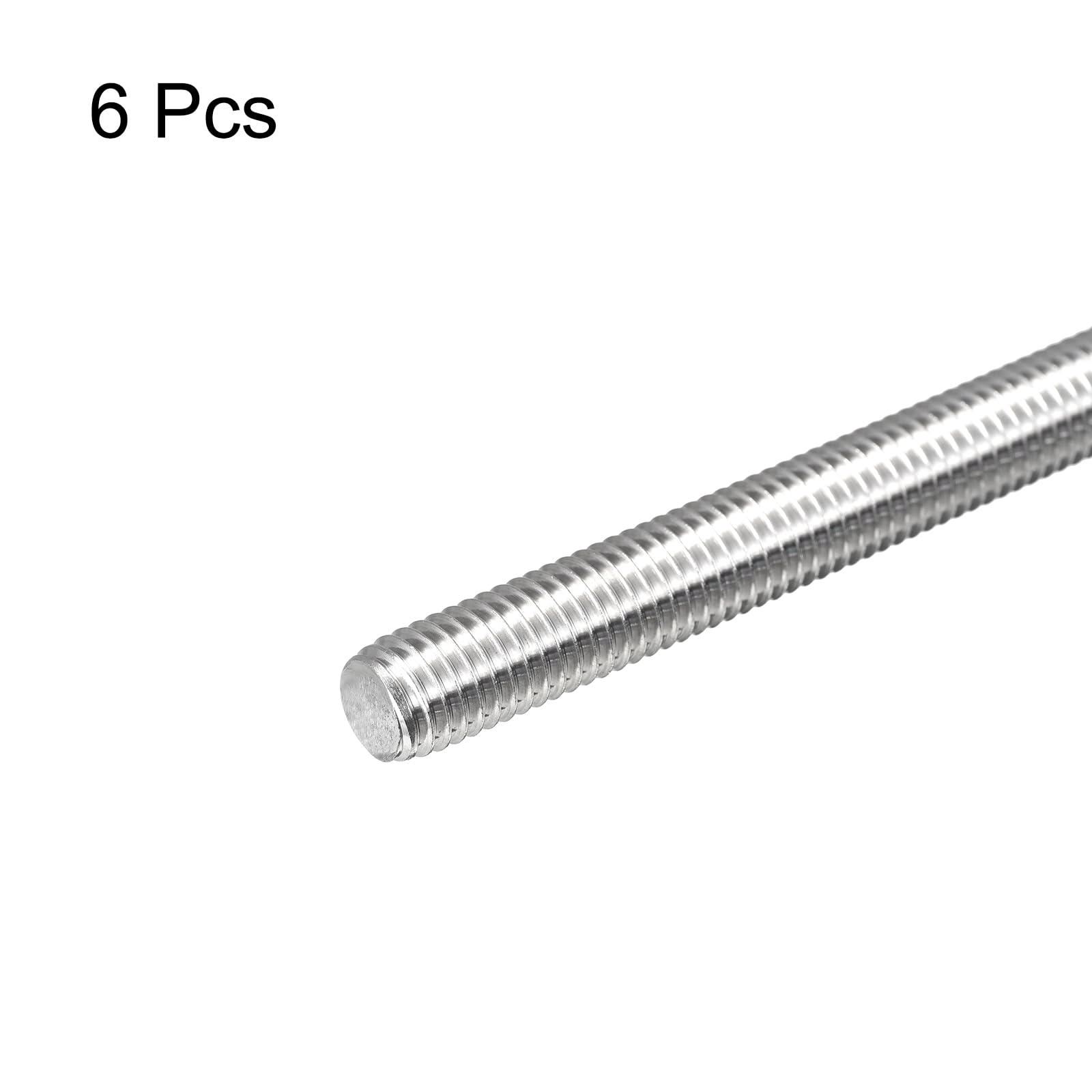 QUARKZMAN Varilla Roscada Completa M10 X 160Mm Paso de Rosca de 1.5Mm Acero Inoxidable 304 Varillas Roscadas de Mano Derecha 6 Pack