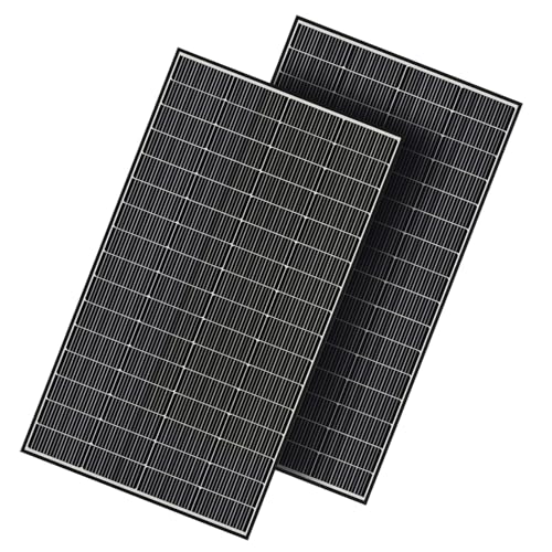 Xilanseek 300 Watt Solar Panels, N-Type 16BB 2PCS 300W Bifacial Solar Panel, 25% High Efficiency Solar Module for Homes Rooftop Power Station Farm RV and Off-Grid Applications