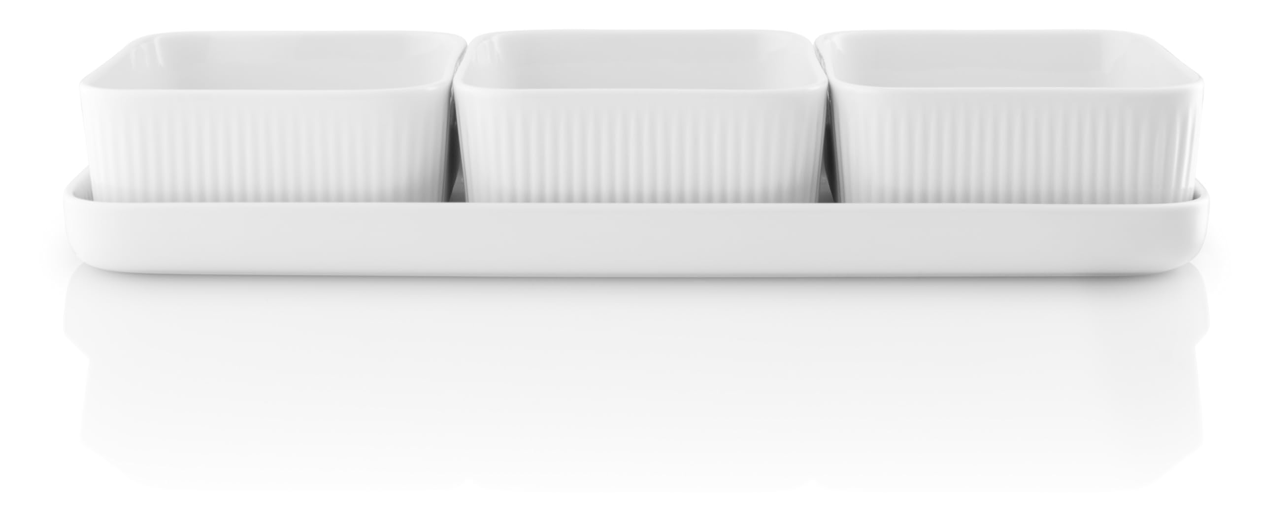 Eva Trio | Nova Legio Nova Tapas-Set | Vielseitiges und Elegantes Service | Für kleine Erfrischungen, Snacks und Dekorationen | Porzellan | Spülmaschinengeeignet
