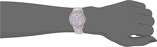 Miniatura 4 de Accutime XOXO XO5528 Reloj de pulsera transparente con diamantes de imitación en caja de oro rosa para mujer