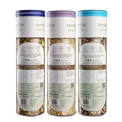 Image of JoySpoon Premium Seed Mix Mouth Freshener Combo | Seven Seeds, Relief Munch & Sweet Neem | Supari Free & Sugar Free Mukhwas | After-Meal Digestive Snack & Trail Mix | Pack of 3 x 100g