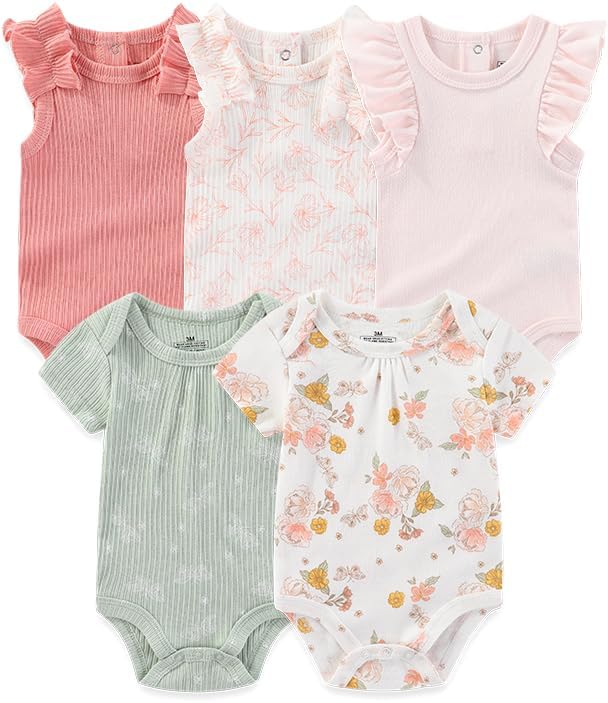 Baby Boy Girl Bodysuits Short Sleeve Newborn Clothes 0-12M