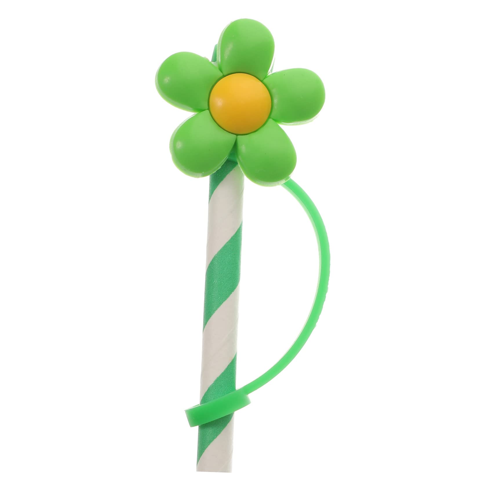Cabilock 4 Set Di Coperchi in Pvc Per Cannucce Punte Per Cannucce A Forma Di Fiore Sicure Per Riunioni Di Famiglia 10 Pezzi * 4
