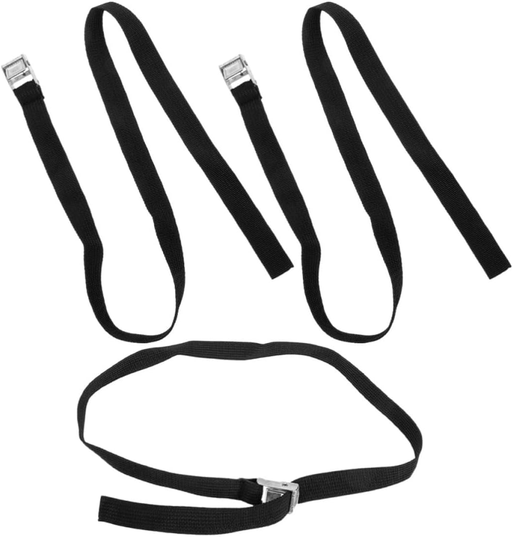 Garneck 3pcs Adjustable Surfboard Tie Down Straps with Metal Buckle Heavy Duty Nylon and Zinc Alloy Lashing Straps for Secure Binding on Luggage Racks and Gym Gear for Hiking and Camping