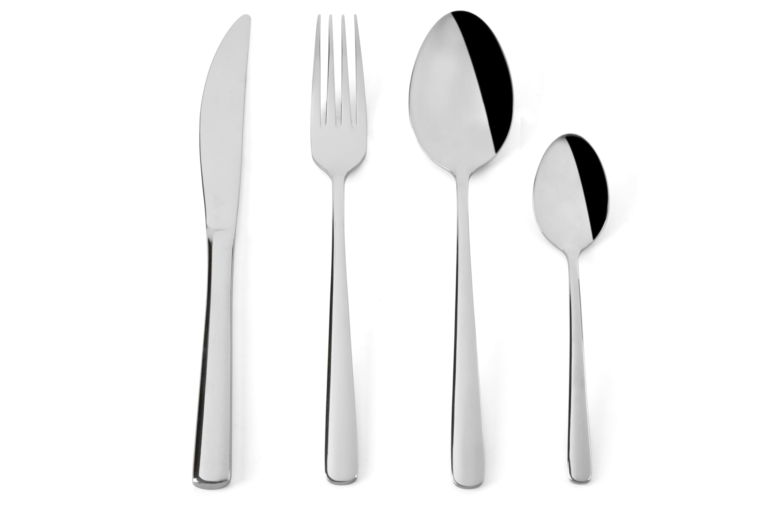 Excelsa Luxury Posate, Set 24 Pezzi, Acciaio Inox, 6 Forchette, 6 Cucchiai, 6 Coltelli, 6 Cucchiaini