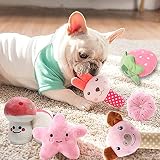 VIPNAJI Welpenspielzeug -15pcs ​Langlebiges Hundespielzeug für Welpen/kleine und mittlere Hunde, Plüsch Hundeseilspielzeug -Kauspielzeug Naturbaumwolle & Ungiftig & sicher & Unzerstörbar , Rosa