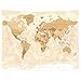 SenRan Old World Map Tapestry, Vintage Asia Europe South City Topography America Africa Japan Hanging Tapestries, Map of World Wall Decor Tapestrt for for Bedroom Living Room Home Wall