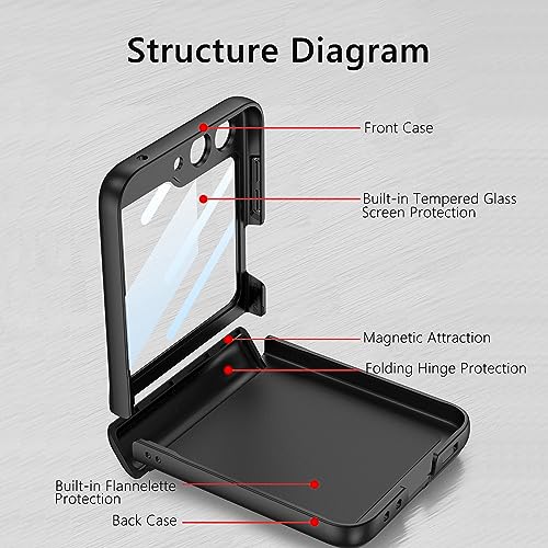 Topsem B51T679 Case For Samsung Galaxy Z Flip 5 Built In External Screen Protector And Hinge Protection,Heavy Duty Shockproof Anti-Scratch Full Body Protective Phone Cover thumb #4