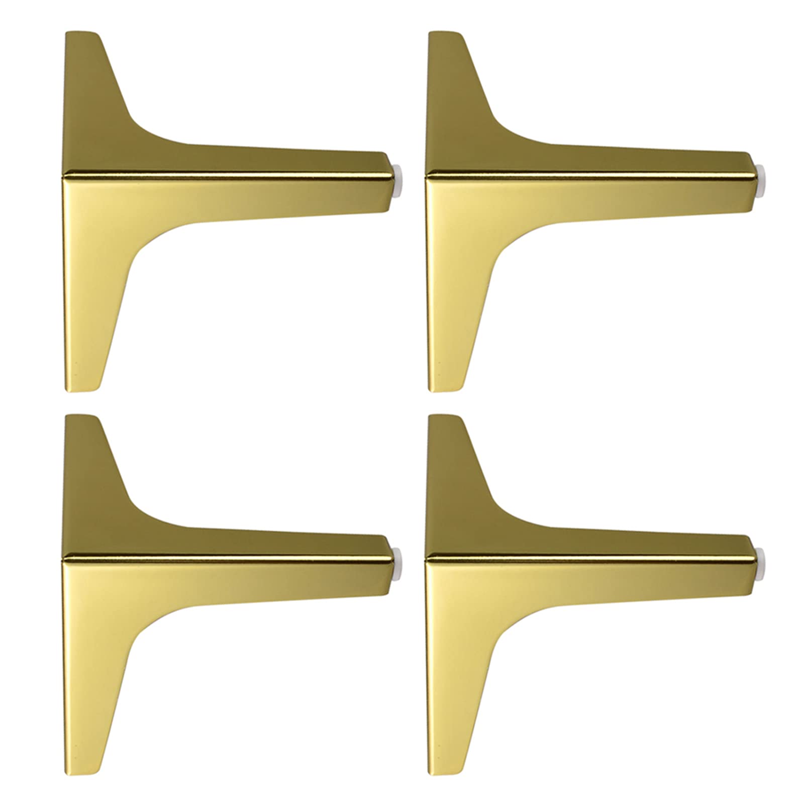 Patas para muebles doradas de alta estabilidad y diseño silencioso de metal