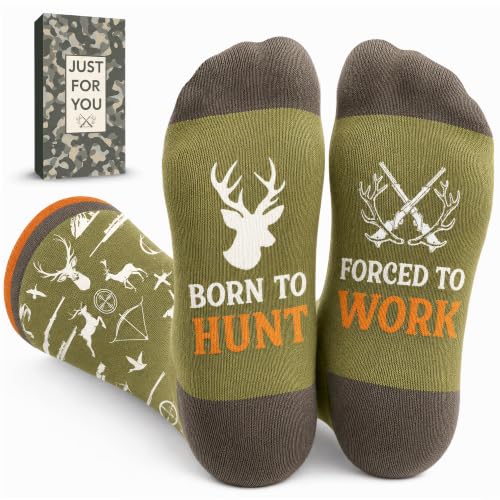 ZAGKOO Hunting Socks for Men - Funny Socks Born To Hunt Sock